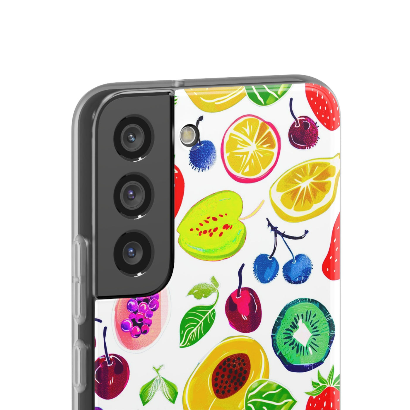 Cute Flexi Phone Cases, Summer Fruit Mix, Compatible with Samsung Galaxy S23, Samsung S22, Samsung S21, Samsung S20, Galaxy S20 Ultra