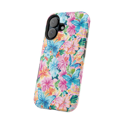 Butterflies Flowers Magsafe Cute Phone Case for Iphone Gift for Her, iPhone 16 Case iPhone 15 Pro Max Case, Iphone 14, Iphone 14 Pro Max, 13, 12