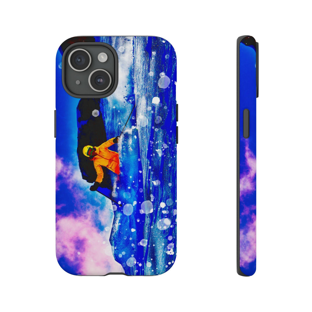Cute IPhone Case | iPhone 15 Case | iPhone 15 Pro Max Case, Iphone 14 Case, Iphone 14 Pro Max Case IPhone Case for Art Lovers, Skier Mountain - Studio40ParkLane