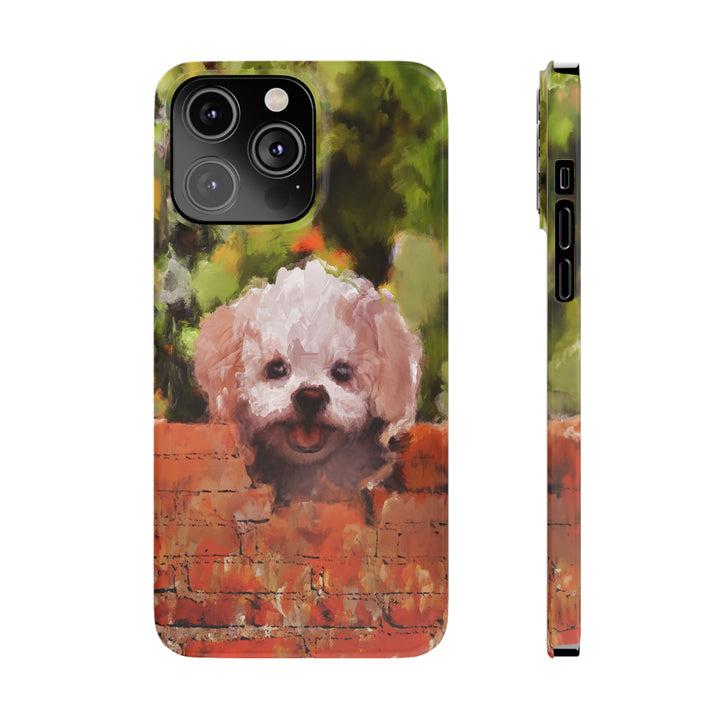 Slim Cute Phone Cases for Iphone - | iPhone 15 Case | iPhone 15 Pro Max Case, Iphone 14 Case, Iphone 14 Pro Max, Iphone 13, Bichon Frise Dog - Studio40ParkLane