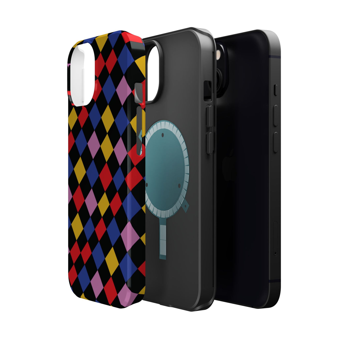 Aesthetic Colorful Checkerboard Tough Magsafe Phone Case - For iPhone 17 Pro Max iPhone 16 Pro iPhone 15 Iphone 14 Plus 13 Pro 12 11 Gift - Studio40ParkLane