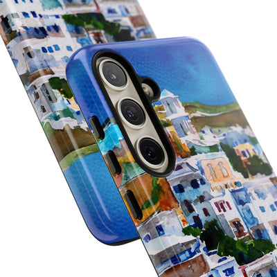 Impact Resistant, Greece House, Cute Phone Cases for Samsung S24, S23, S22, S21, IPhone 15 pro Iphone 14 pro Iphone 13 IPhone 12 Iphone 11