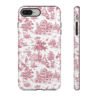 Premium Tough French Toile Gift for Her Cute Phone Cases for Samsung S25, S24, S23, S22, S21 Iphone, 16, 15, 14, 13, 12 Plus Max Pro Ultra - Studio40ParkLane