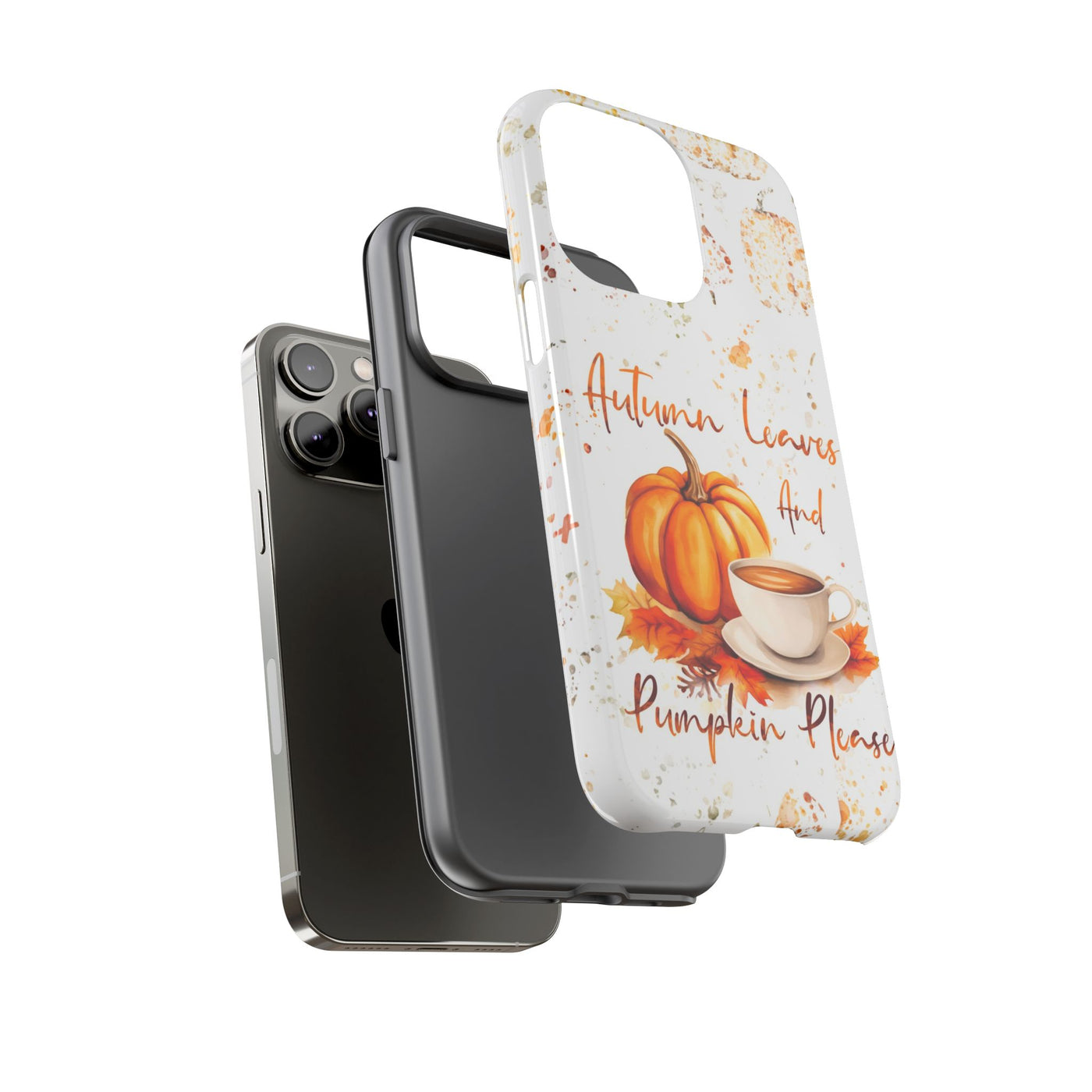 Impact Resistant, Fall Leaves Pumpkin Pie, Cute Phone Cases for Samsung S24, S23, S22, S21, IPhone 15 pro Iphone 14 pro Iphone 13 IPhone 12 Iphone 11