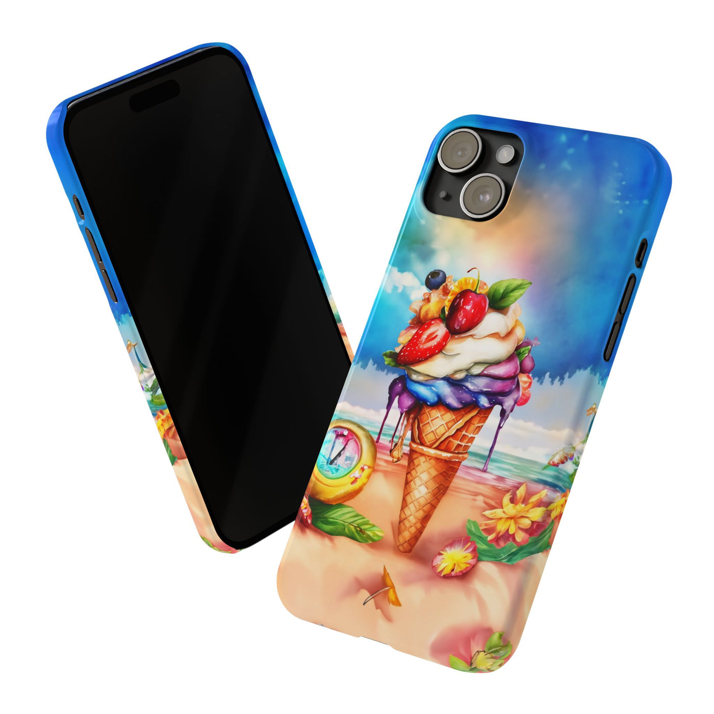 Summer Ice Cream Cone Slim Cute Phone Cases for Iphone  | iPhone 15 Case | iPhone 15 Pro Max Case, Iphone 14, Iphone 14 Pro Max, Iphone 13