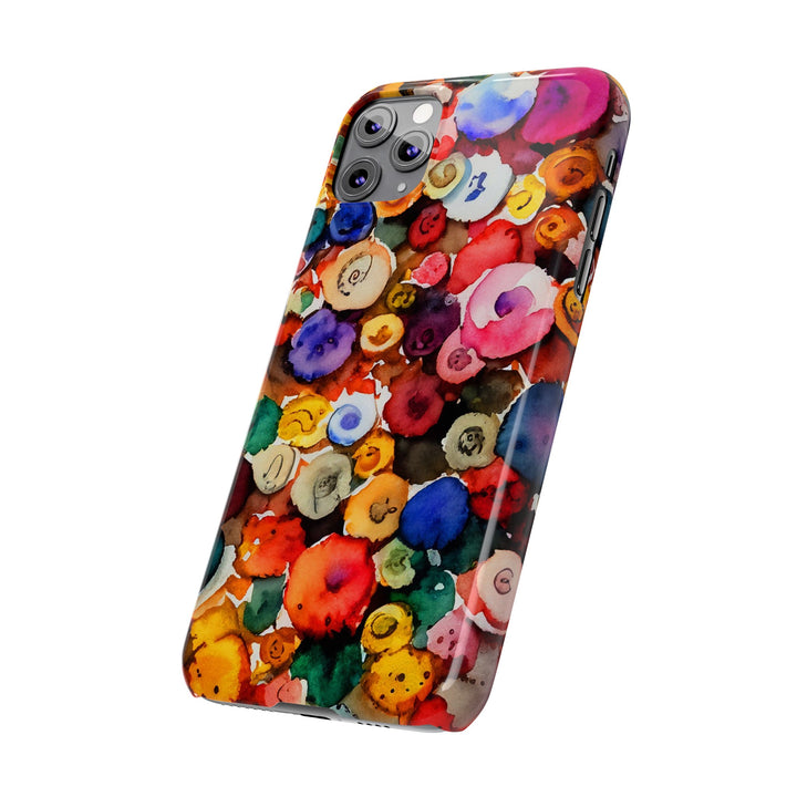Slim Cute Phone Cases for Iphone | iPhone 15 Case | iPhone 15 Pro Max Case, Iphone 14, Iphone 14 Pro Max, Iphone 13, Colorful Buttons Abstract - Studio40ParkLane