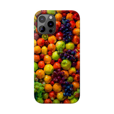 Slim Cute Phone Cases for Iphone  | iPhone 15 Case | iPhone 15 Pro Max Case, Iphone 14, Iphone 14 Pro Max, Iphone 13, Summer Assorted Fruits