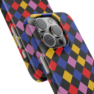 Colorful Checkerboard Cute Phone Case - Sleek Snap - for iPhone 16 15 14 13 12 11 Max Pro Plus Samsung Galaxy S24 S23 S22 S21 S20 Plus Ultra - Studio40ParkLane