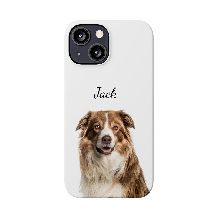 Slim Custom Personalized Pet Phone Cases Dog Phone Cases Cat Phone Cases for Iphone 16, 15, 14, 13, 12, 11, 8, 7 Custom Name Personalized Phone Case - Studio40ParkLane