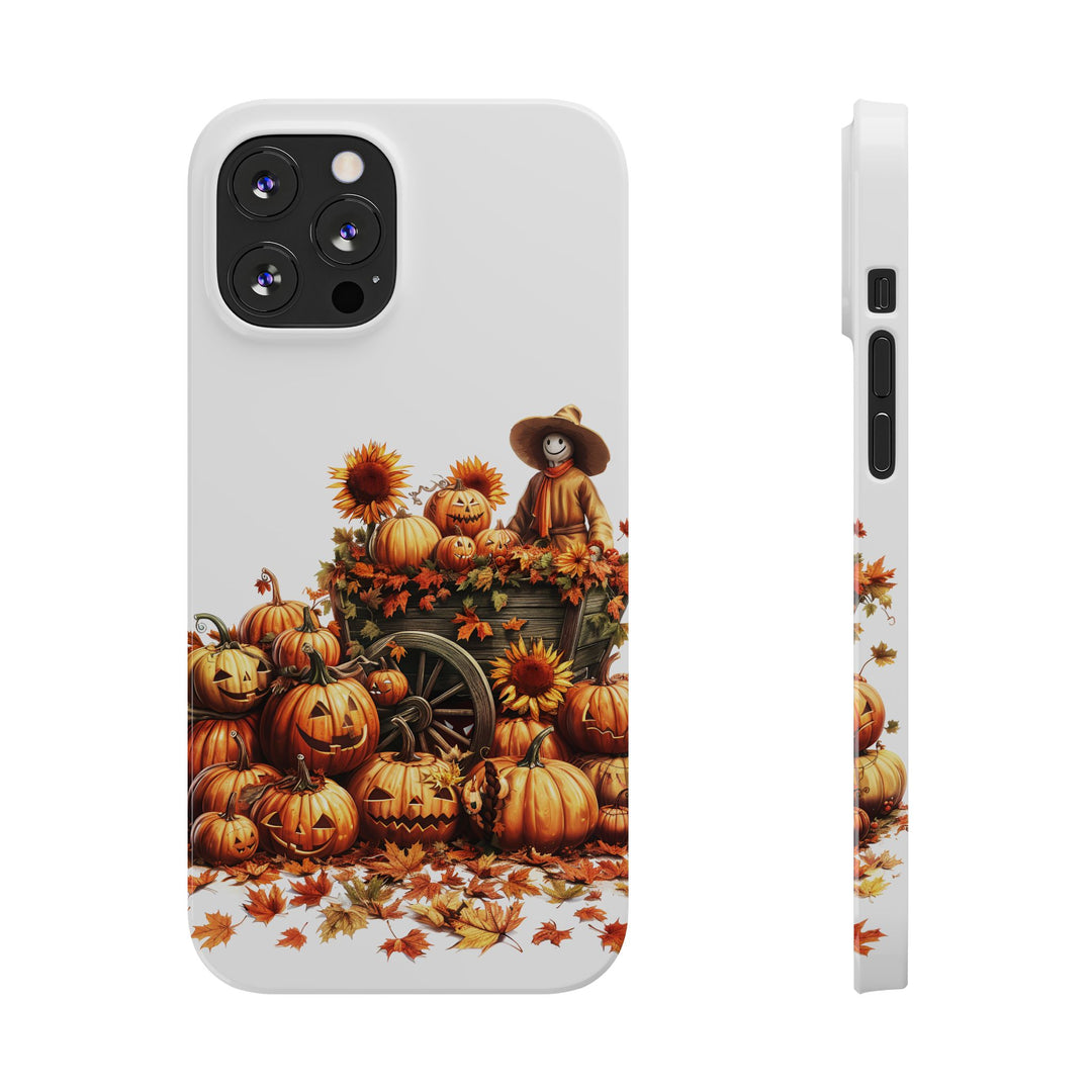 Slim Fall Leaves Scarecrow Slim Cute Phone Cases for Iphone | iPhone 15 Case | iPhone 15 Pro Max Case, Iphone 14, Iphone 14 Pro Max, Iphone 13 - Studio40ParkLane