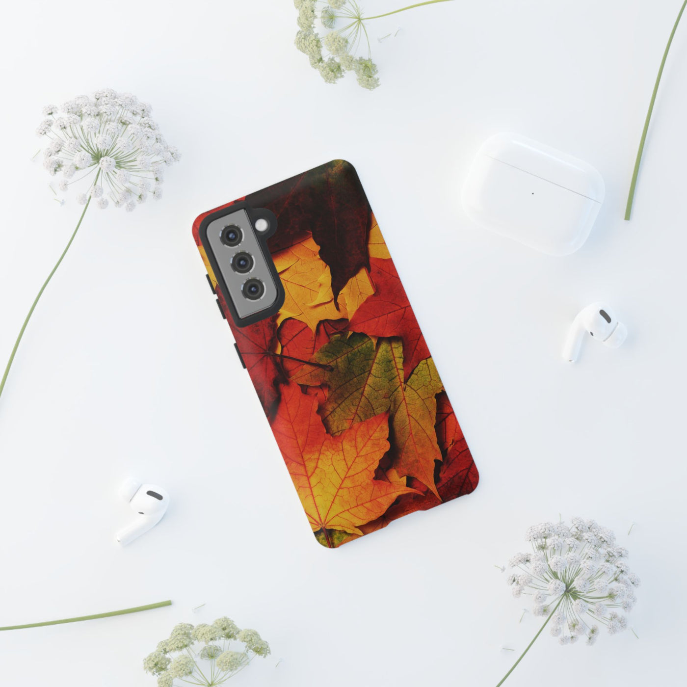 Autumn Fall Leaves Gift Cute Phone Case for, Samsung Galaxy S24, S23, S22, S21, IPhone 16 Case | Iphone 15, Iphone 14, IPhone 13 Case Mom Dad Gift