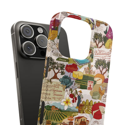Slim Italy Tuscany Coquette Collage Cute Phone Case for Iphone 17 - | iPhone 16 Pro Max Case | iPhone 15 Case Iphone 14 13 12 11 10 9 8 7 - Studio40ParkLane