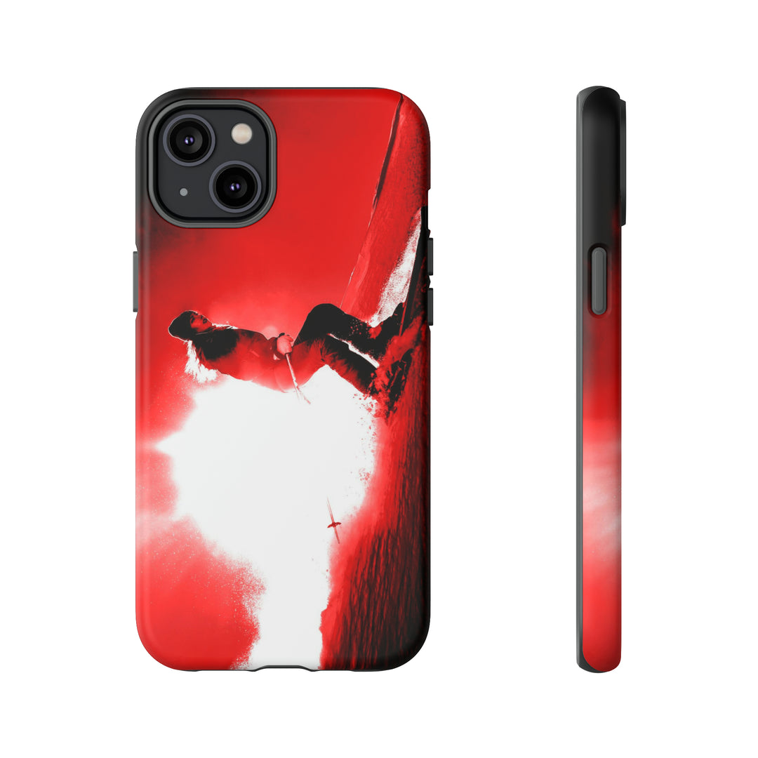 Cute IPhone Case | iPhone 15 Case | iPhone 15 Pro Max Case, Iphone 14 Case, Iphone 14 Pro Max Case IPhone Case for Art Lovers - Red Skier - Studio40ParkLane