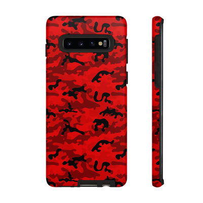 Impact Resistant, Red Camo Camouflage, Cute Phone Cases for Samsung S24, S23, S22, S21, IPhone 15 pro Iphone 14 pro Iphone 13 IPhone 12 Iphone 11