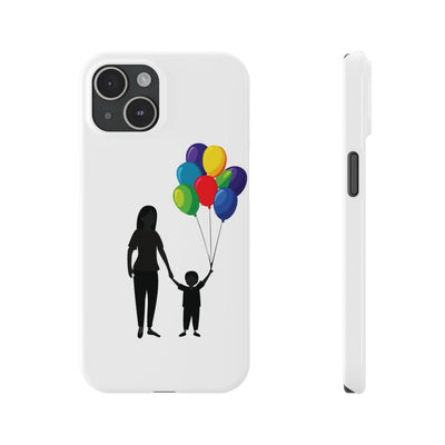 Slim Mother Child Balloons Gift for Her Cute Phone Cases for Iphone 16 Pro Max | iPhone 15 Case | iPhone 15 Pro Max Case, Iphone 14, 13, 12, 11, 10, 8, 7