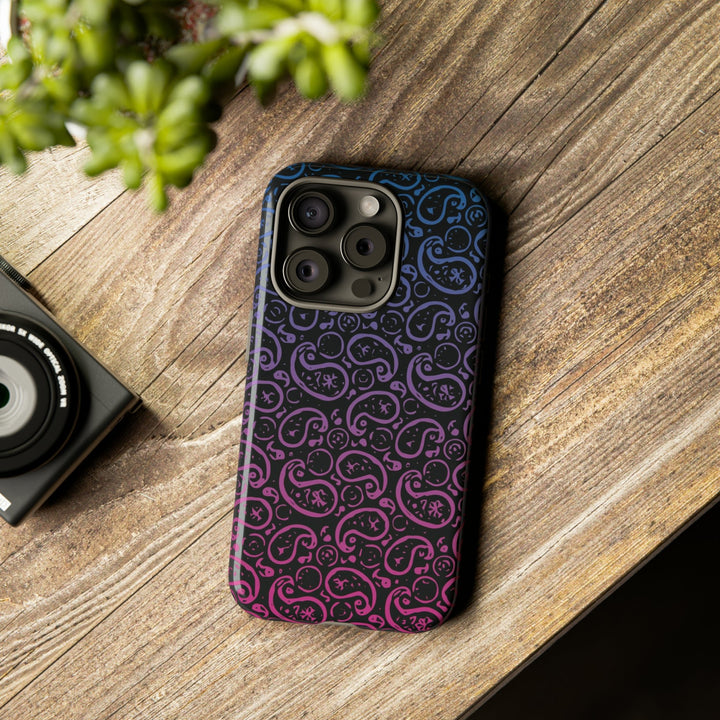 Cute IPhone Case | iPhone 15 Case | iPhone 15 Pro Max Case, Iphone 14 Case, Iphone 14 Pro Max Case IPhone Case for Art Lovers, Paisley Blue Pink - Studio40ParkLane