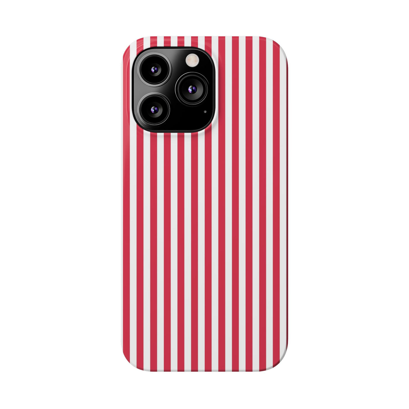 Slim Red Winterberry Striped Cute Phone Case for Iphone 16 - | iPhone 15 Pro Max Case | iPhone 14 Case 13 12 11 10 9 8 7 X XS Gift for Her