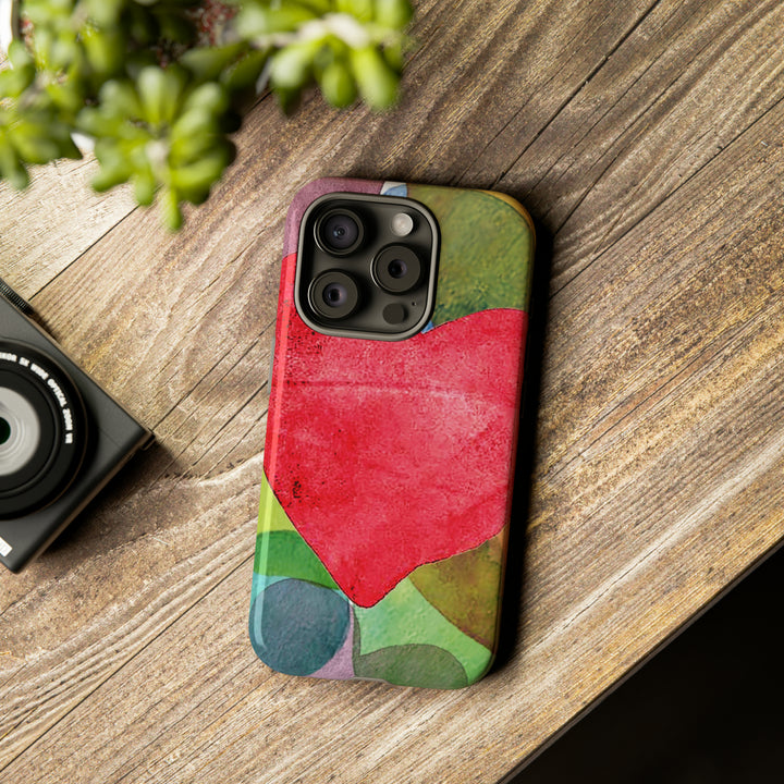 Cute IPhone Case | iPhone 15 Case | iPhone 15 Pro Max Case, Iphone 14 Case, Iphone 14 Pro Max Case IPhone Case for Art Lovers, Red Heart - Studio40ParkLane