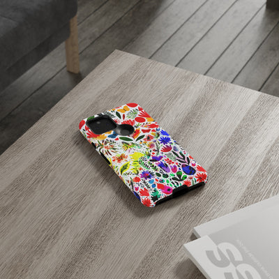 Impact Resistant, Colored Flowers, Cute Phone Cases for Samsung S24, S23, S22, S21, IPhone 15 pro Iphone 14 pro Iphone 13 IPhone 12 Iphone 11