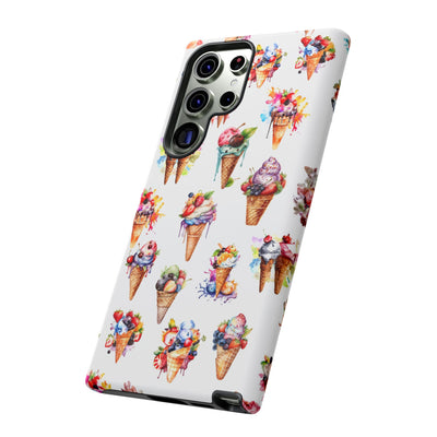 Impact Resistant, Summer Icecream, Cute Phone Cases for Samsung S24, S23, S22, S21, IPhone 15 pro, Iphone 14 pro, Iphone 13 IPhone 12, Iphone 11