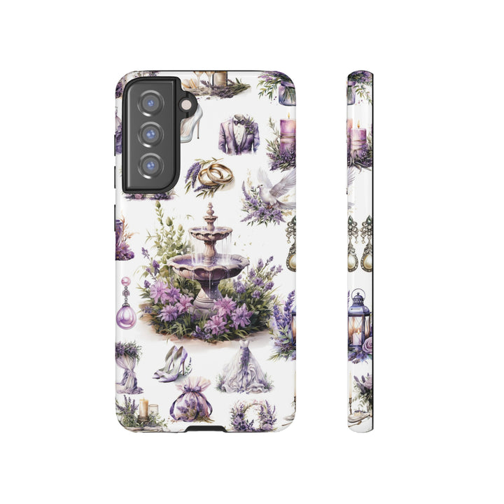Impact Resistant, Lavender Wedding, Cute Phone Cases for Samsung S24, S23, S22, S21, IPhone 15 pro Iphone 14 pro Iphone 13 IPhone 12 Iphone 11 - Studio40ParkLane