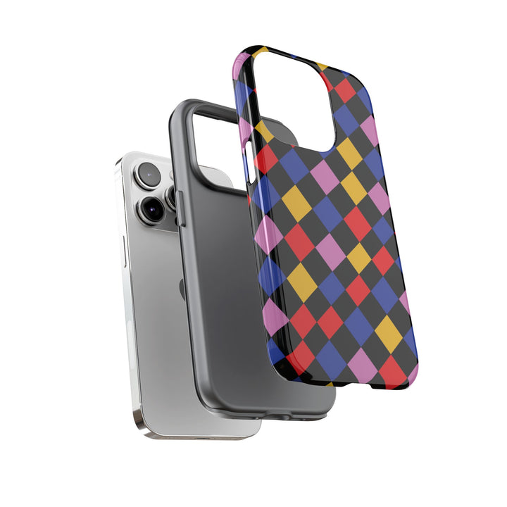 Aesthetic Tough Colorful Checkerboard Phone Case Premium - For iPhone 17 Pro Max iPhone 16 Pro iPhone 15 Iphone 14 Plus 13 Pro 12 11 10 XR - Studio40ParkLane