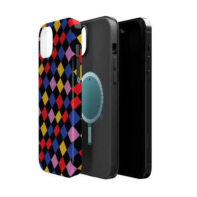 Aesthetic Colorful Checkerboard Tough Magsafe Phone Case - For iPhone 17 Pro Max iPhone 16 Pro iPhone 15 Iphone 14 Plus 13 Pro 12 11 Gift - Studio40ParkLane