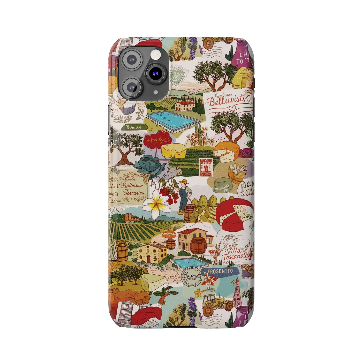 Slim Italy Tuscany Coquette Collage Cute Phone Case for Iphone 17 - | iPhone 16 Pro Max Case | iPhone 15 Case Iphone 14 13 12 11 10 9 8 7 - Studio40ParkLane