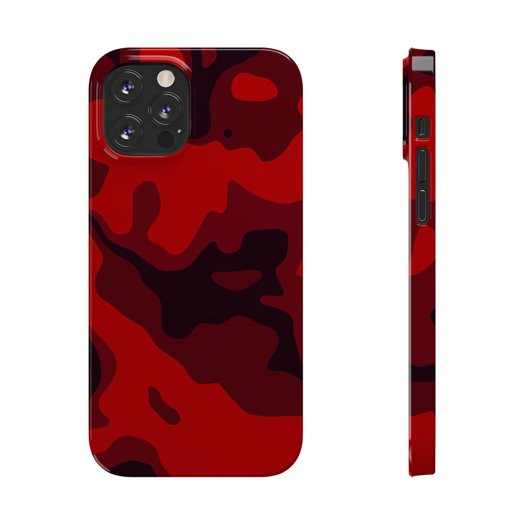 Slim Cute Phone Cases for Iphone - | iPhone 15 Case | iPhone 15 Pro Max Case, Iphone 14 Case, Iphone 14 Pro Max, Iphone 13, Red Camo Camouflage - Studio40ParkLane