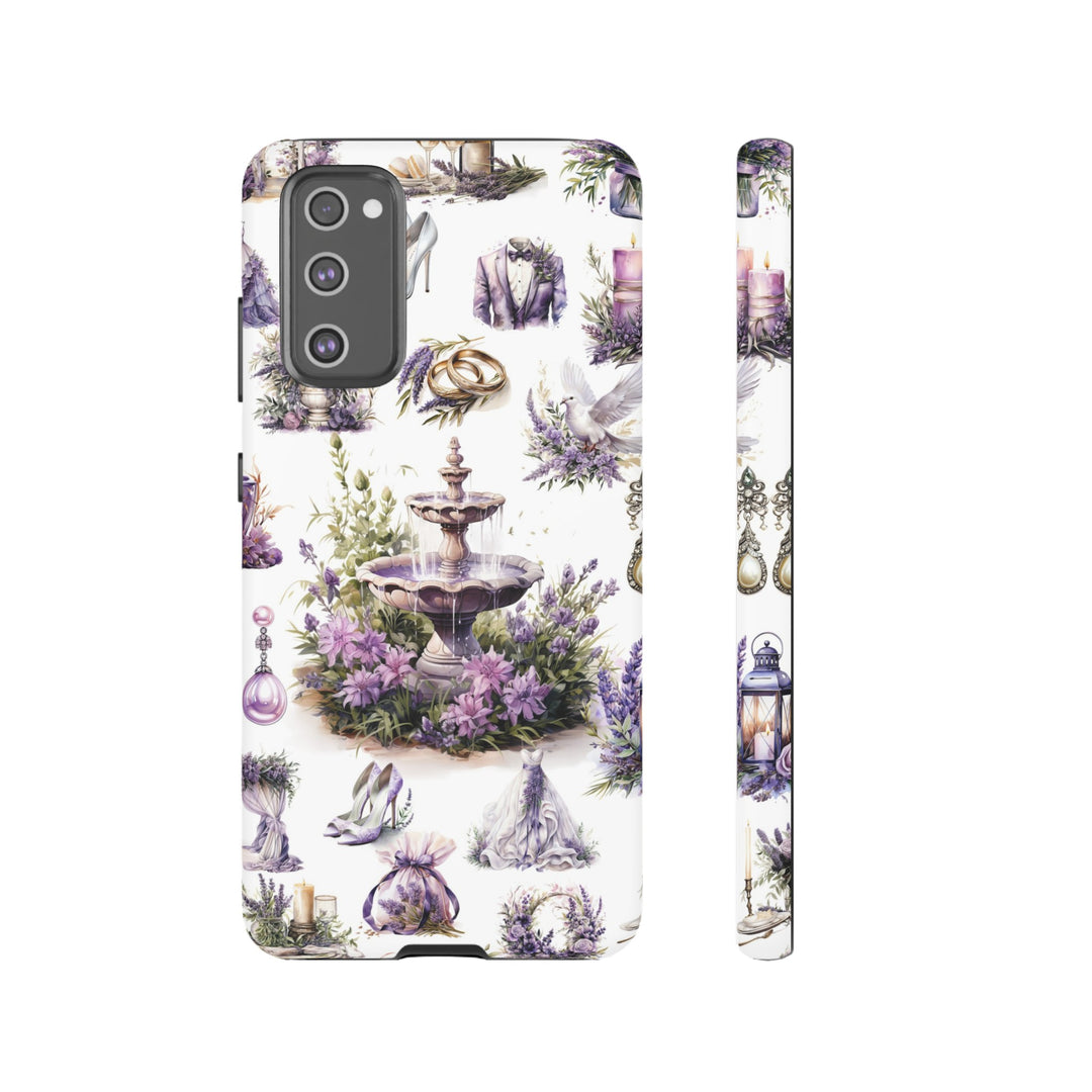 Impact Resistant, Lavender Wedding, Cute Phone Cases for Samsung S24, S23, S22, S21, IPhone 15 pro Iphone 14 pro Iphone 13 IPhone 12 Iphone 11 - Studio40ParkLane