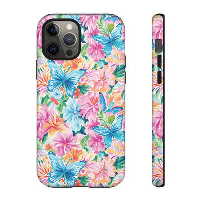 Premium Tough Butterflies Flowers Cute Phone Cases for Samsung S24, S23, S22, S21, S20, Plus and Ultra, Iphone 16 Pro Max,15, 14, 13, 12, 11, 10