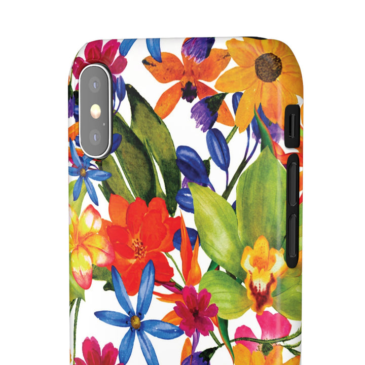 Sleek Snap Colorful Flowers Cute Phone Case for iPhone 16 15 14 13 12 11 X Xs Max Xr Pro Plus Samsung Galaxy S24 S23 S22 S21 S20 Note Ultra