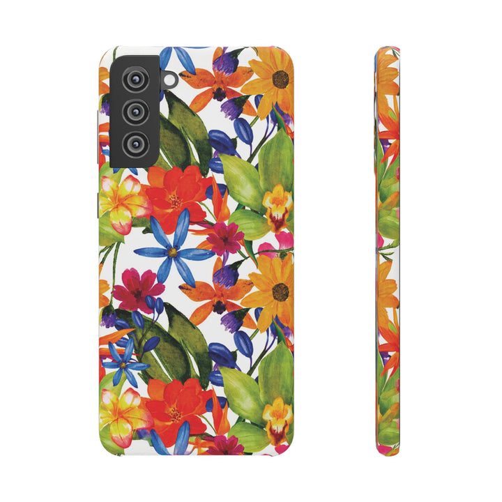 Sleek Snap Colorful Flowers Cute Phone Case for iPhone 16 15 14 13 12 11 X Xs Max Xr Pro Plus Samsung Galaxy S24 S23 S22 S21 S20 Note Ultra