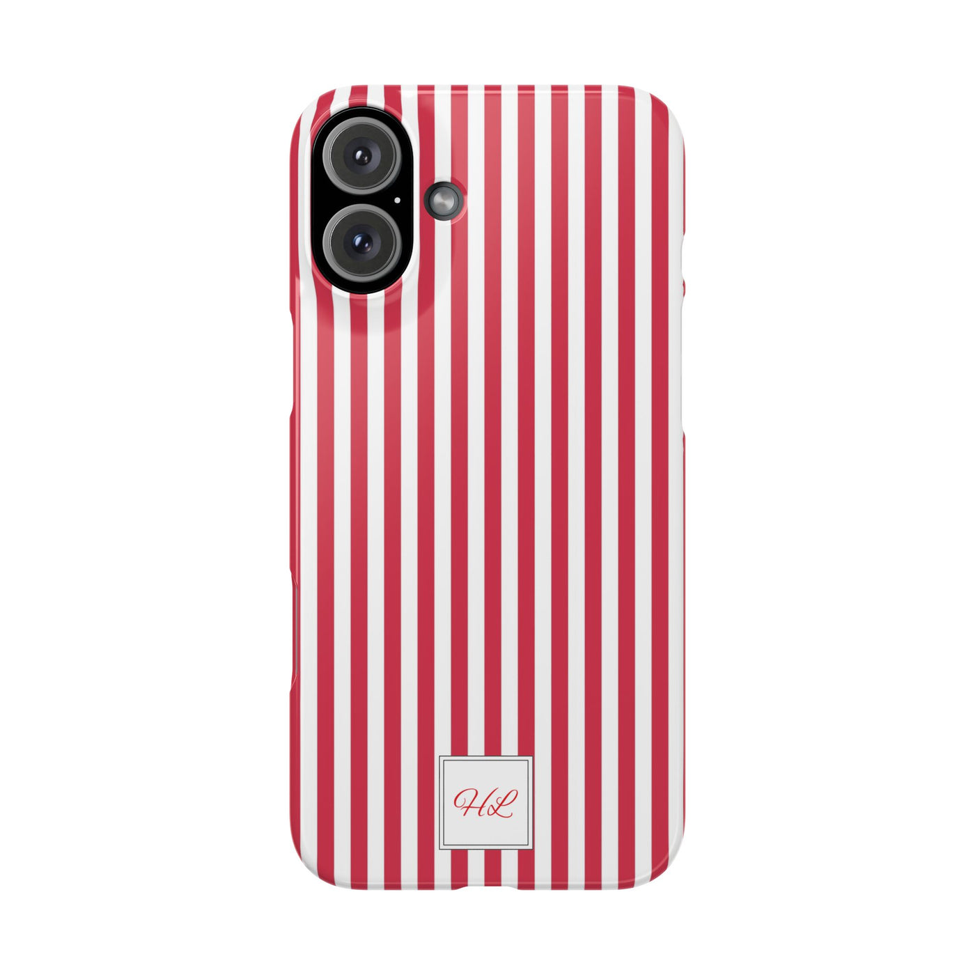 Slim Custom Personalized Winterberry Red Striped Phone Case for Iphone 17 - | iPhone 16 Pro Max Case | iPhone 15 Case Iphone 14 13 12 11 10 9 8 - Studio40ParkLane
