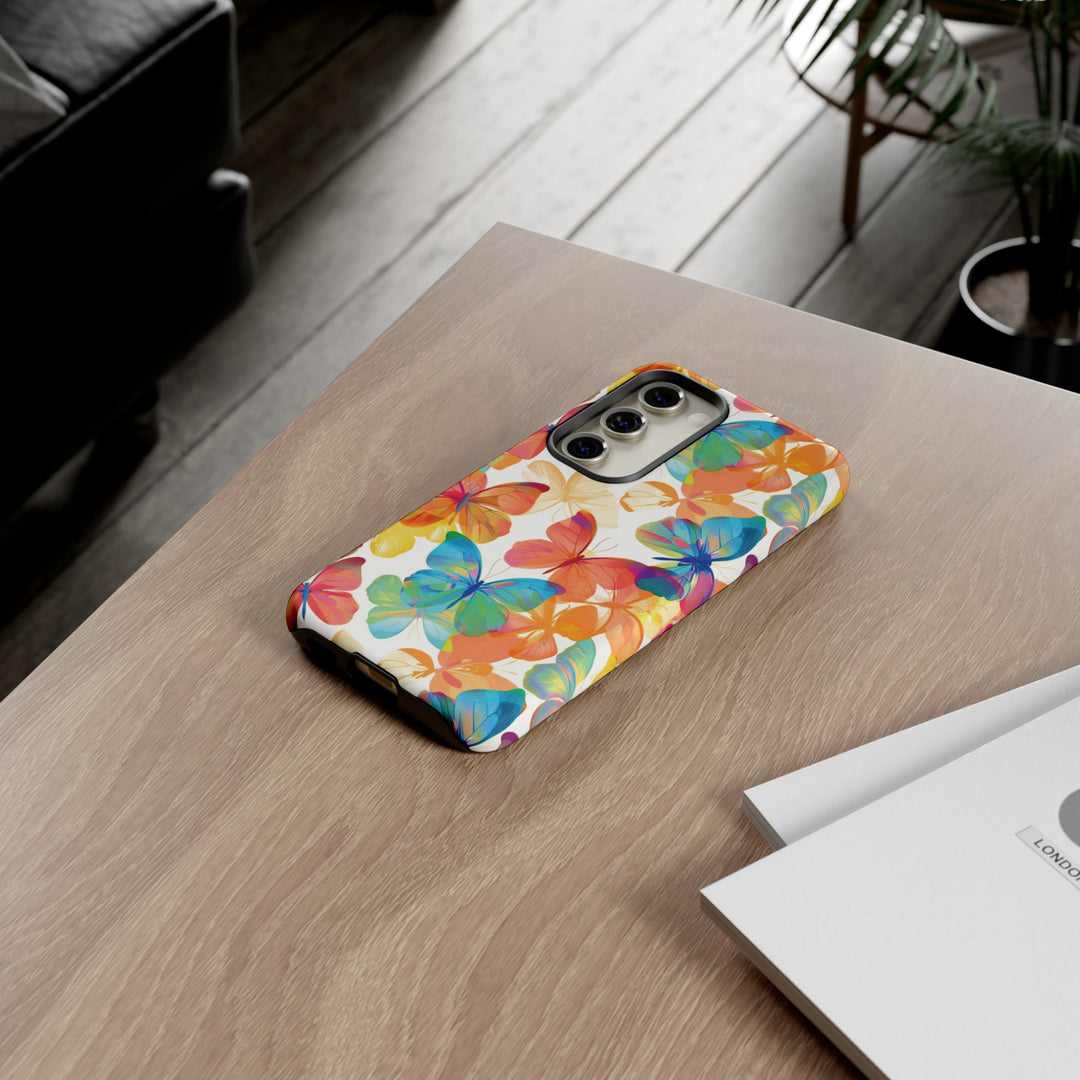 Cute Samsung Case | Cool Iphone Case | Summer Bright Butterflies, Samsung S24, S23, S22, S21, IPhone 15 Case | Iphone 14 Case, Iphone 13 Case - Studio40ParkLane