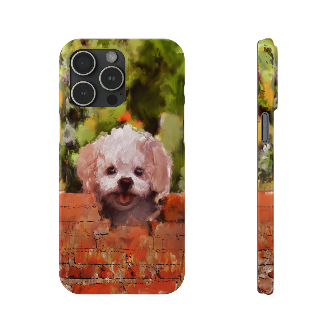Slim Cute Phone Cases for Iphone - | iPhone 15 Case | iPhone 15 Pro Max Case, Iphone 14 Case, Iphone 14 Pro Max, Iphone 13, Bichon Frise Dog - Studio40ParkLane