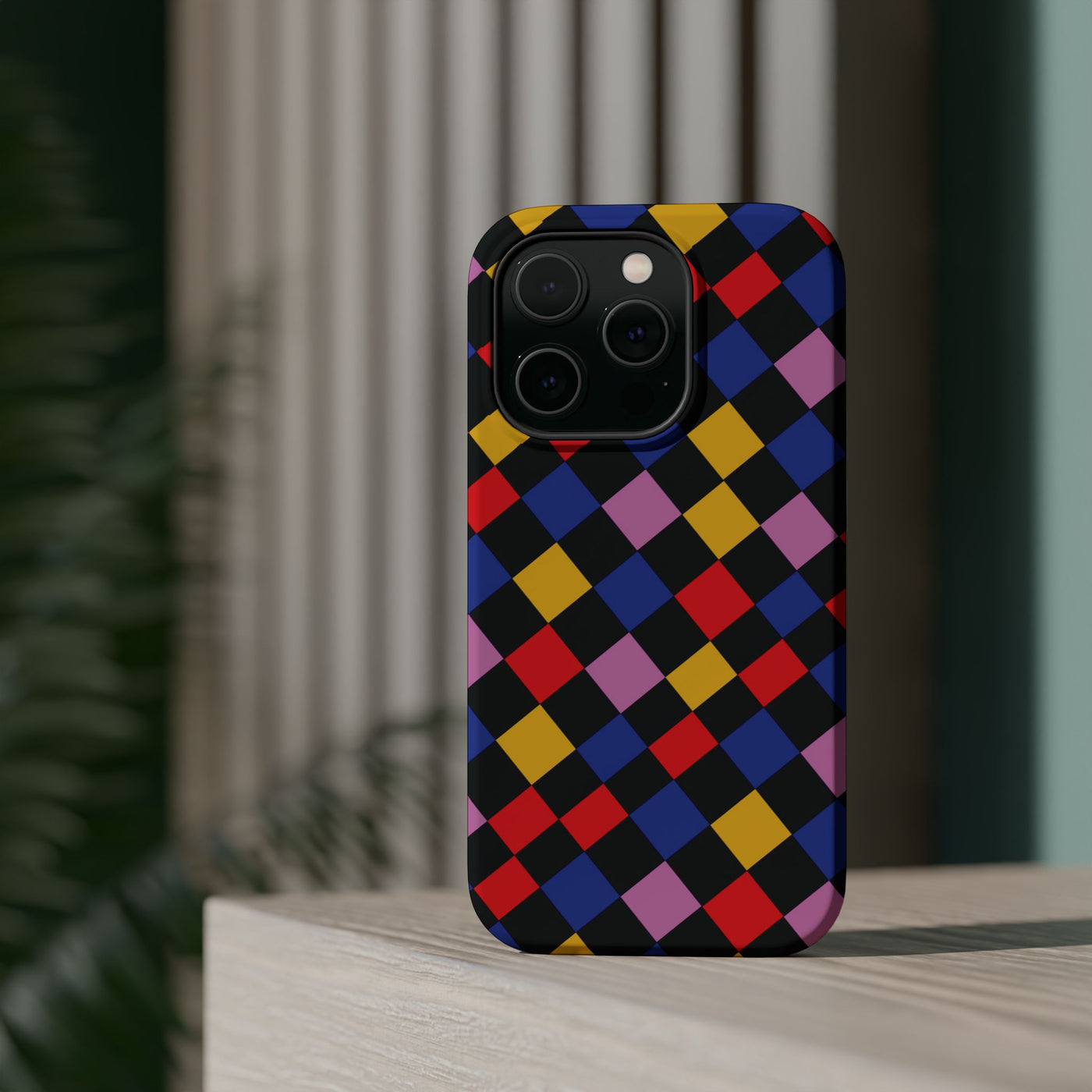 Aesthetic Colorful Checkerboard Tough Magsafe Phone Case - For iPhone 17 Pro Max iPhone 16 Pro iPhone 15 Iphone 14 Plus 13 Pro 12 11 Gift - Studio40ParkLane