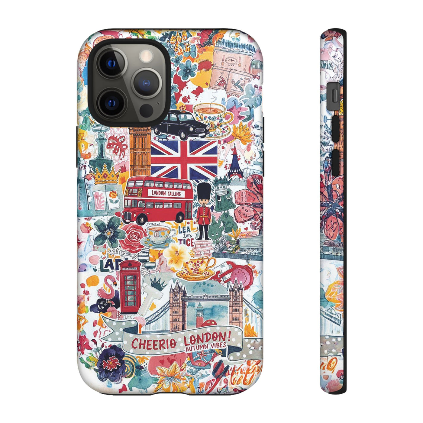 London England Coquette Collage Tough Premium Phone Case - For iPhone 17 Pro Max iPhone 16 Pro iPhone 15 Iphone 14 Plus 13 Pro 12 11 10 XR - Studio40ParkLane
