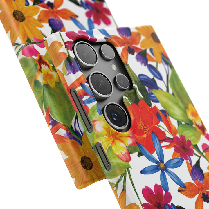 Sleek Snap Colorful Flowers Cute Phone Case for iPhone 16 15 14 13 12 11 X Xs Max Xr Pro Plus Samsung Galaxy S24 S23 S22 S21 S20 Note Ultra