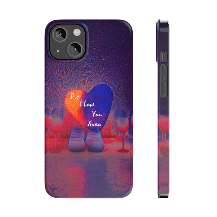 Slim Cute Phone Cases for Iphone - | iPhone 15 Case | iPhone 15 Pro Max Case, Iphone 14 Case, Iphone 14 Pro Max, Iphone 13, PS I Love You Heart - Studio40ParkLane