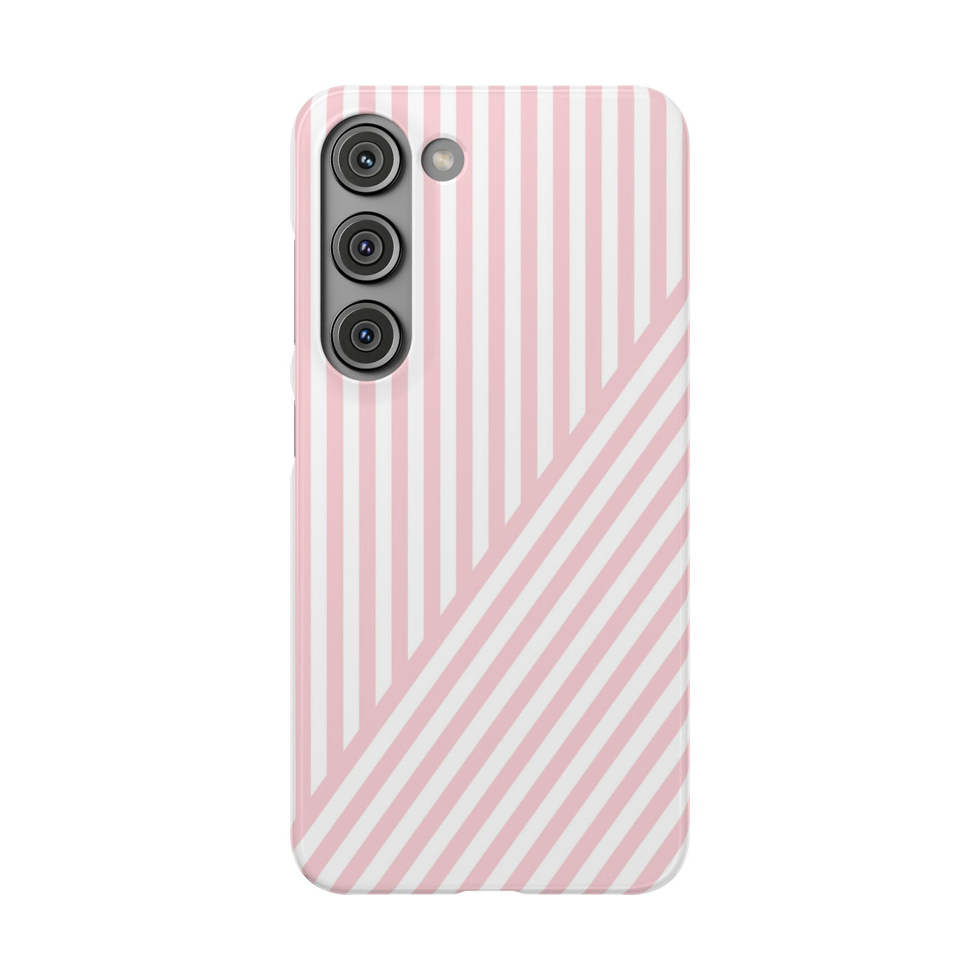 Aesthetic Sweet Pink Stripes Cute Phone Case Sleek Snap - For iPhone 17 Pro Max iPhone 16 Pro iPhone 15 Iphone 14 Plus 13 Pro 12 11 10 Gift