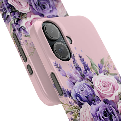 Slim Lavender Bouquet Flowers Cute Phone Cases for Iphone 16 Pro Max | iPhone 15 Case | iPhone 15 Pro Max Case, Iphone 14, Iphone 14 Pro Max, Iphone 13 12 11 8 7