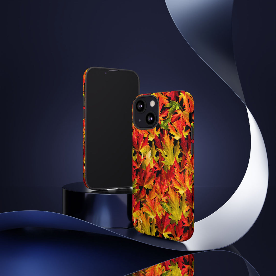 Fall Leaves Impact Resistant, Cute Phone Cases for Samsung S24, S23, S22, S21, IPhone 15 pro Iphone 14 pro Iphone 13 IPhone 12 Iphone 11 - Studio40ParkLane
