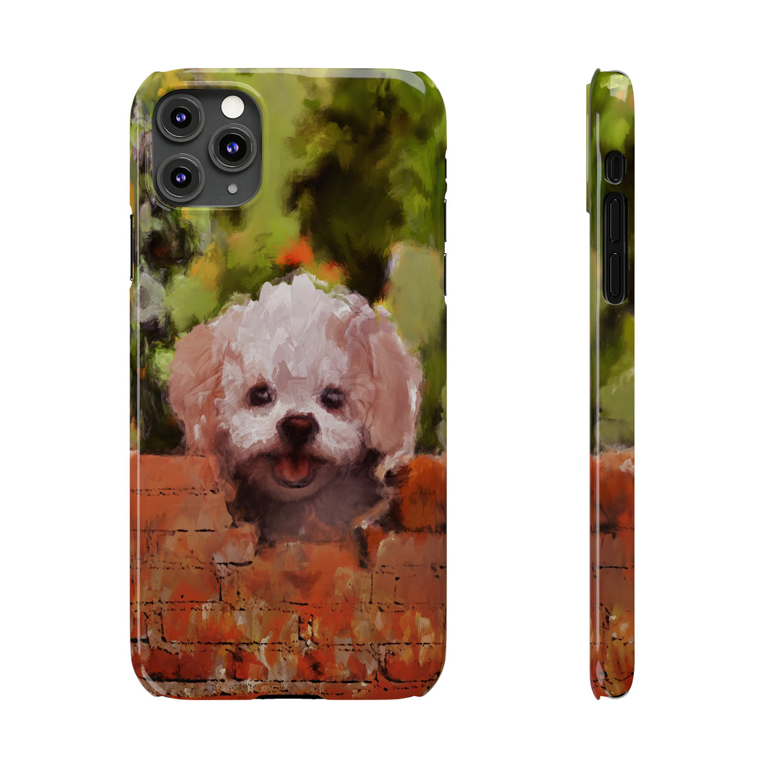 Slim Cute Phone Cases for Iphone - | iPhone 15 Case | iPhone 15 Pro Max Case, Iphone 14 Case, Iphone 14 Pro Max, Iphone 13, Bichon Frise Dog - Studio40ParkLane