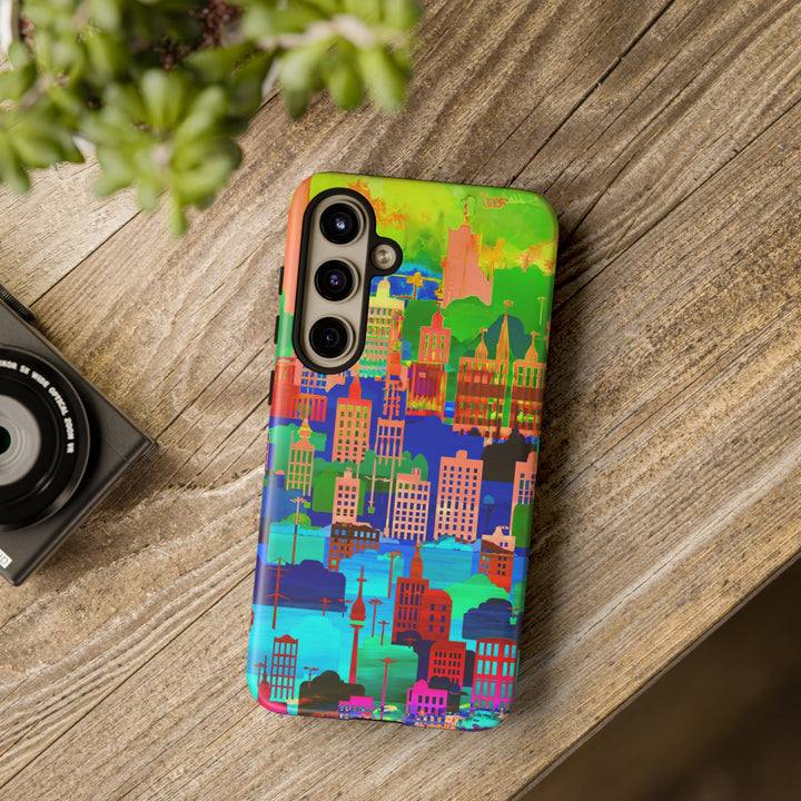 Cute Samsung Case | Cool Iphone Case | Summer City Skyline, Samsung S24, S23, S22, S21, IPhone 15 Case | Iphone 14 Case, Iphone 13 Case - Studio40ParkLane