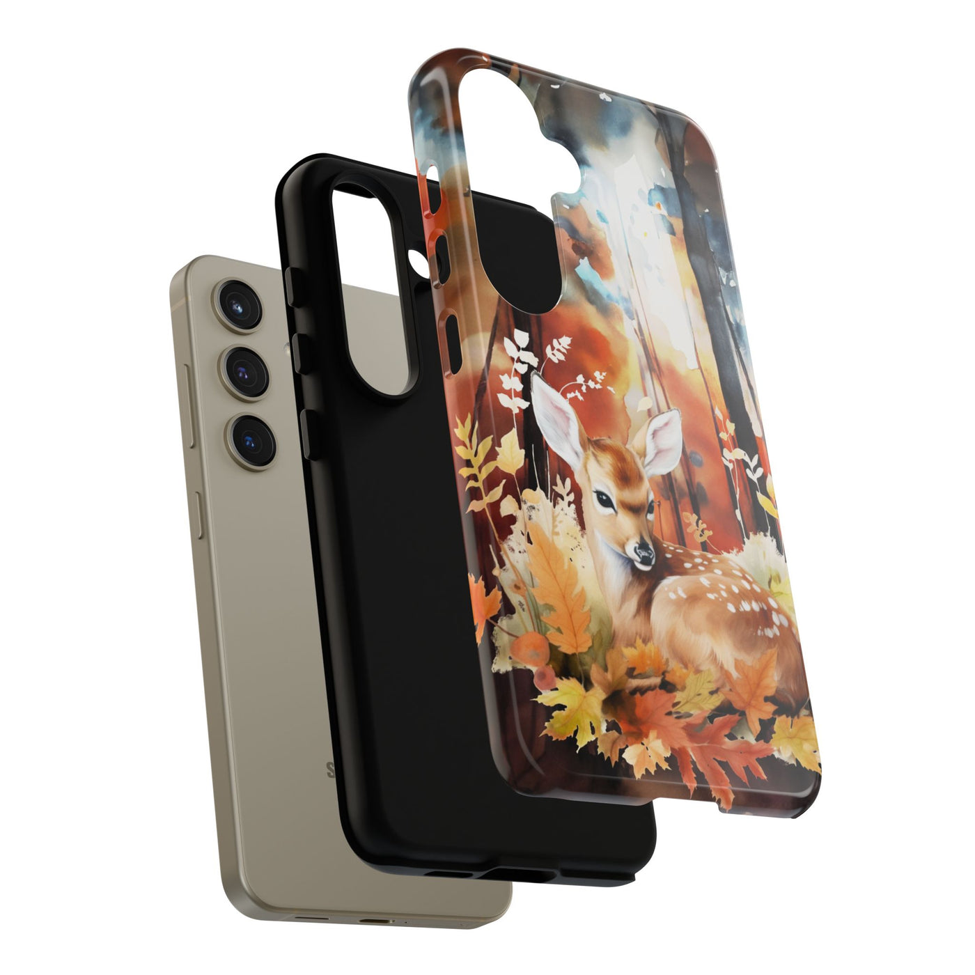 Autumn Fall Deer Forest Gift for Her Cute Phone Case for, Samsung Galaxy S24, S23, S22, S21, IPhone 16 Case | Iphone 15, Iphone 14, IPhone 13 Case