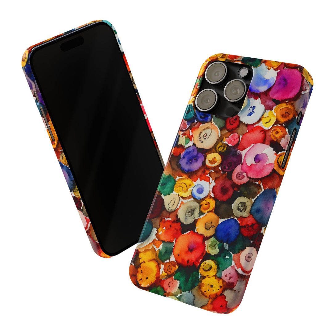 Slim Cute Phone Cases for Iphone | iPhone 15 Case | iPhone 15 Pro Max Case, Iphone 14, Iphone 14 Pro Max, Iphone 13, Colorful Buttons Abstract - Studio40ParkLane