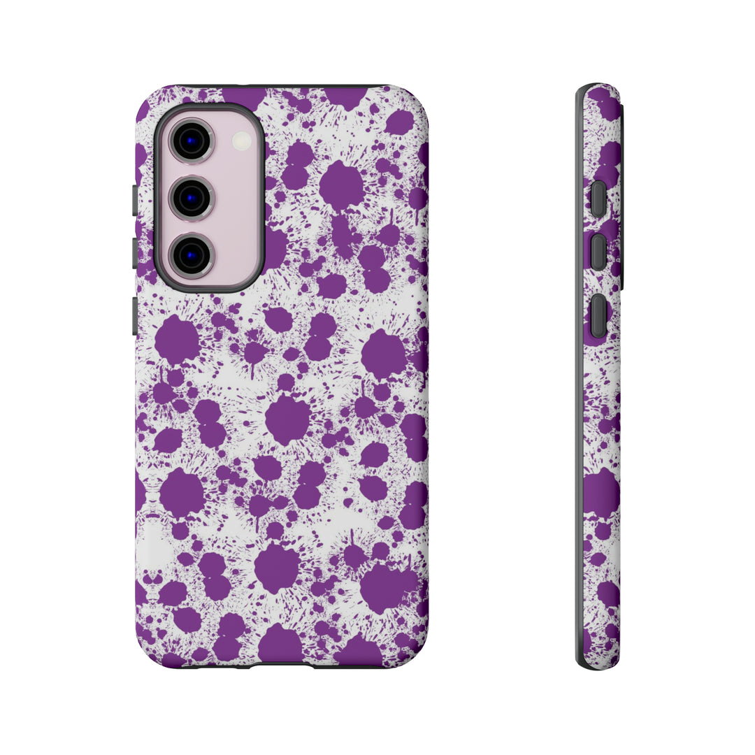 Cool Phone Case | Aesthetic Phone Case | Paint Splash Purple | For Samsung Galaxy S23, S22, S21, S20 | Luxury Double Layer | Cute - Studio40ParkLane