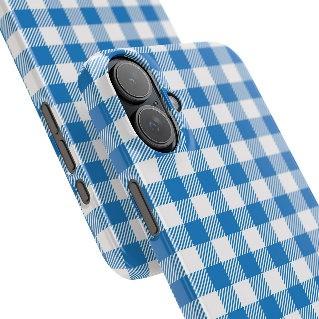 Slim Blue Gingham Gift for Her Cute Phone Cases for Iphone 16 Pro Max | iPhone 15 Case | iPhone 15 Pro Max Case, Iphone 14, 13, 12, 11, 10, 8, 7 - Studio40ParkLane