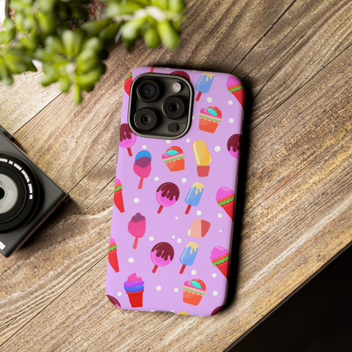 Cute Samsung Case | Cool Iphone Case | Summer Pink Ice - Cream, Samsung S24, S23, S22, S21, IPhone 15 Case | Iphone 14 Case, Iphone 13 Case - Studio40ParkLane